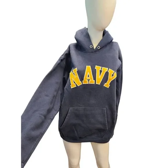 Champion Vintage US Navy Hoodie Pullover Sweatshirt Mens Size XL - Picture 2 of 10